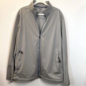 Rhone Men’s Rain or Shine Full Zip Jacket - Griffin grey. Size XL. 0048.